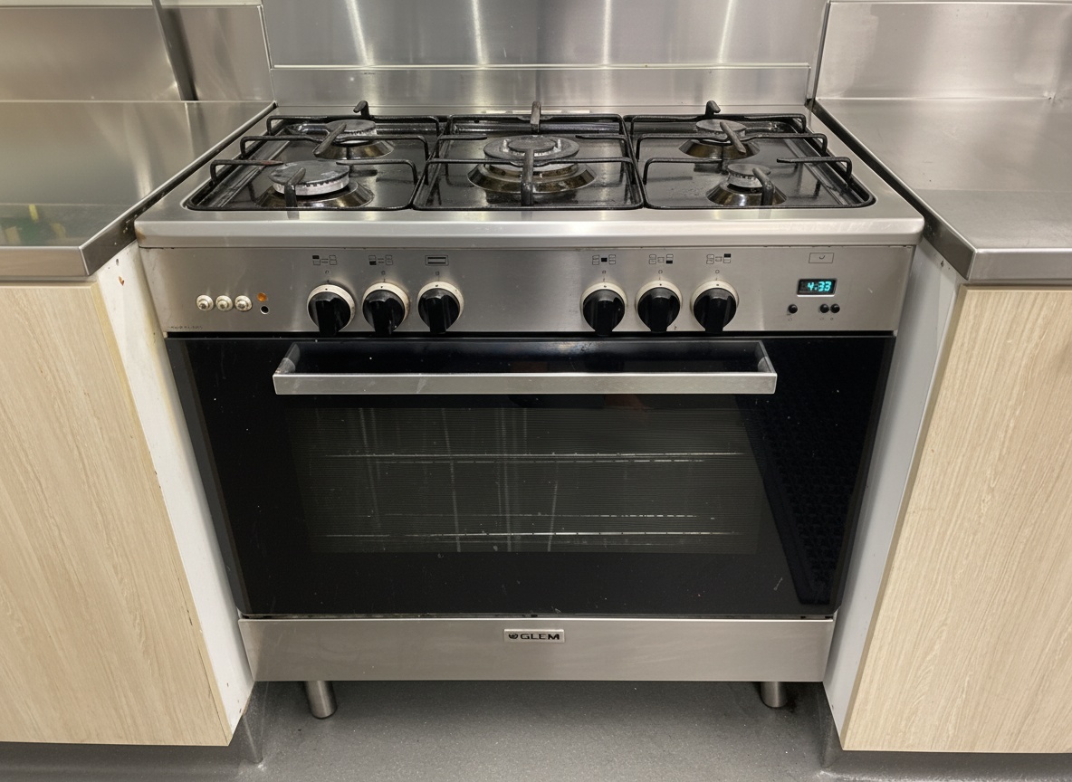 Technician repairing an appliance