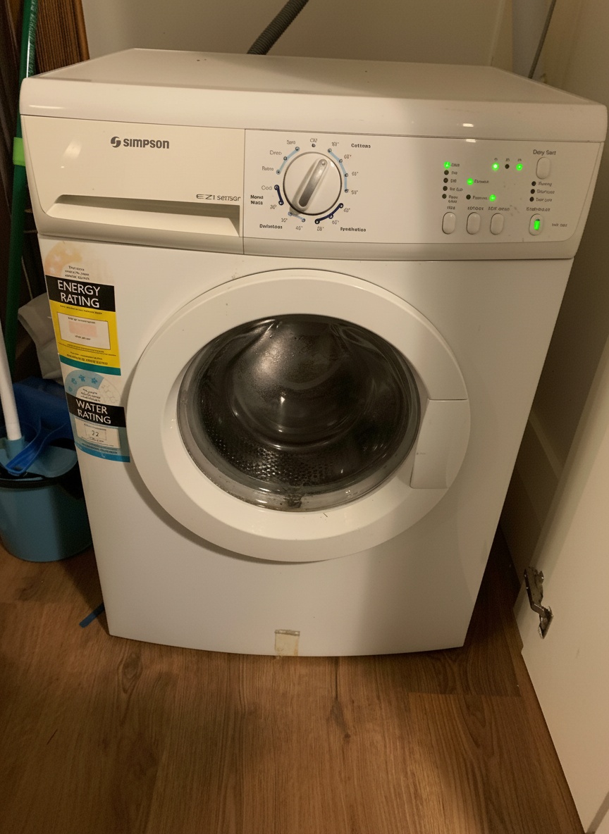 Technician repairing an appliance