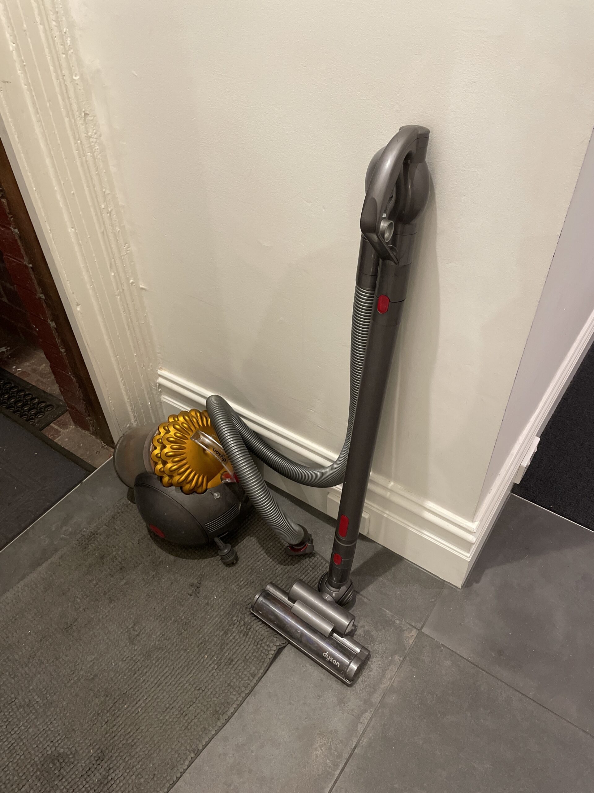 Technician repairing an appliance