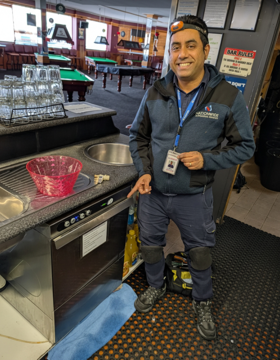 Technician with tools