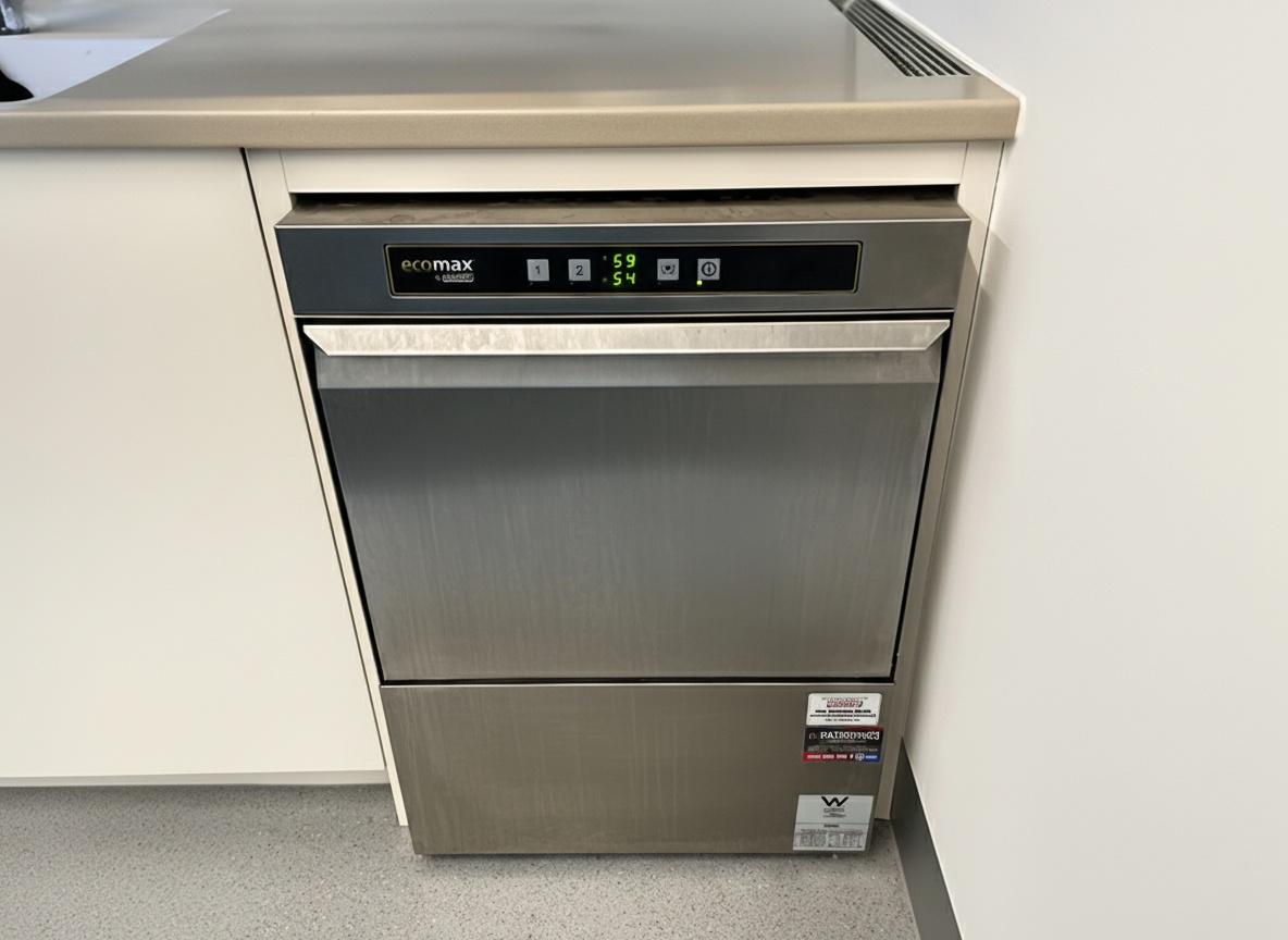 Technician repairing an appliance
