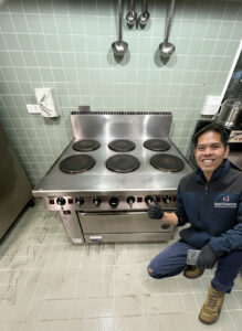 Technician with tools